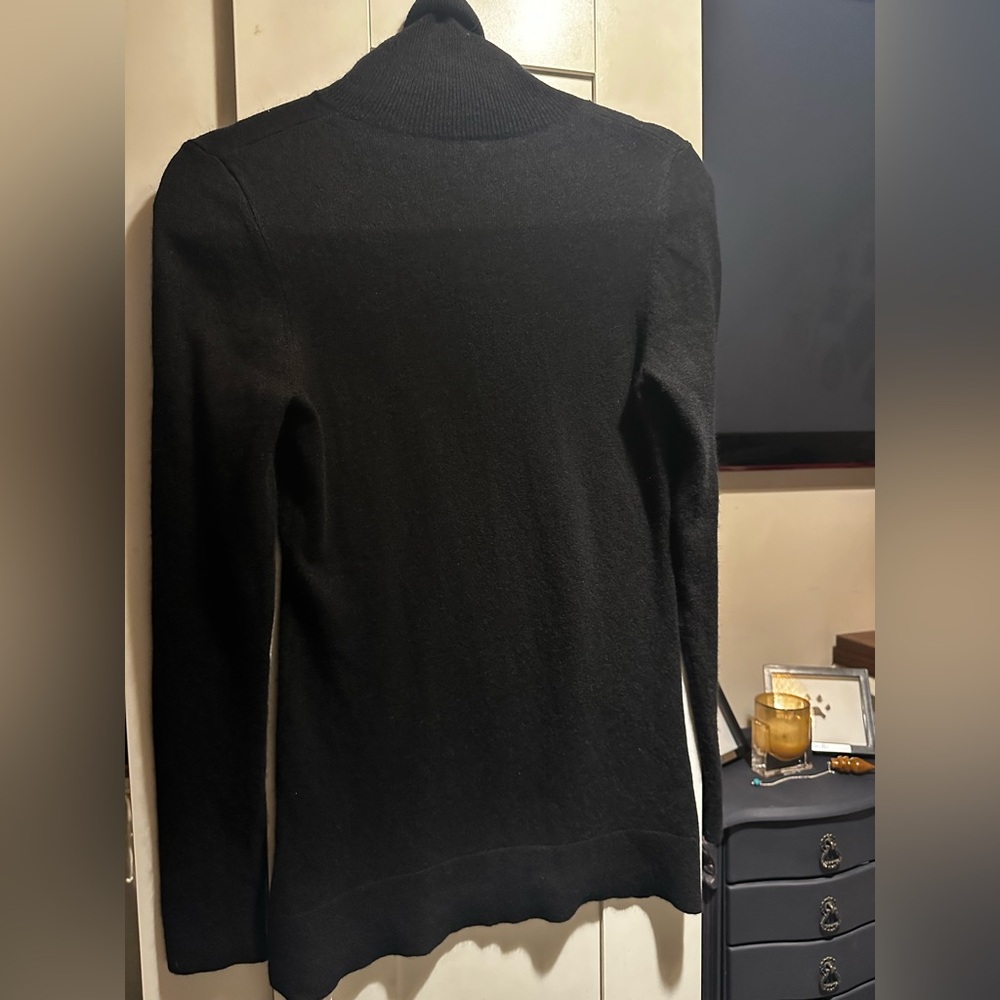 100% Cashmere Black Turtleneck Sweater - Picture 11 of 13